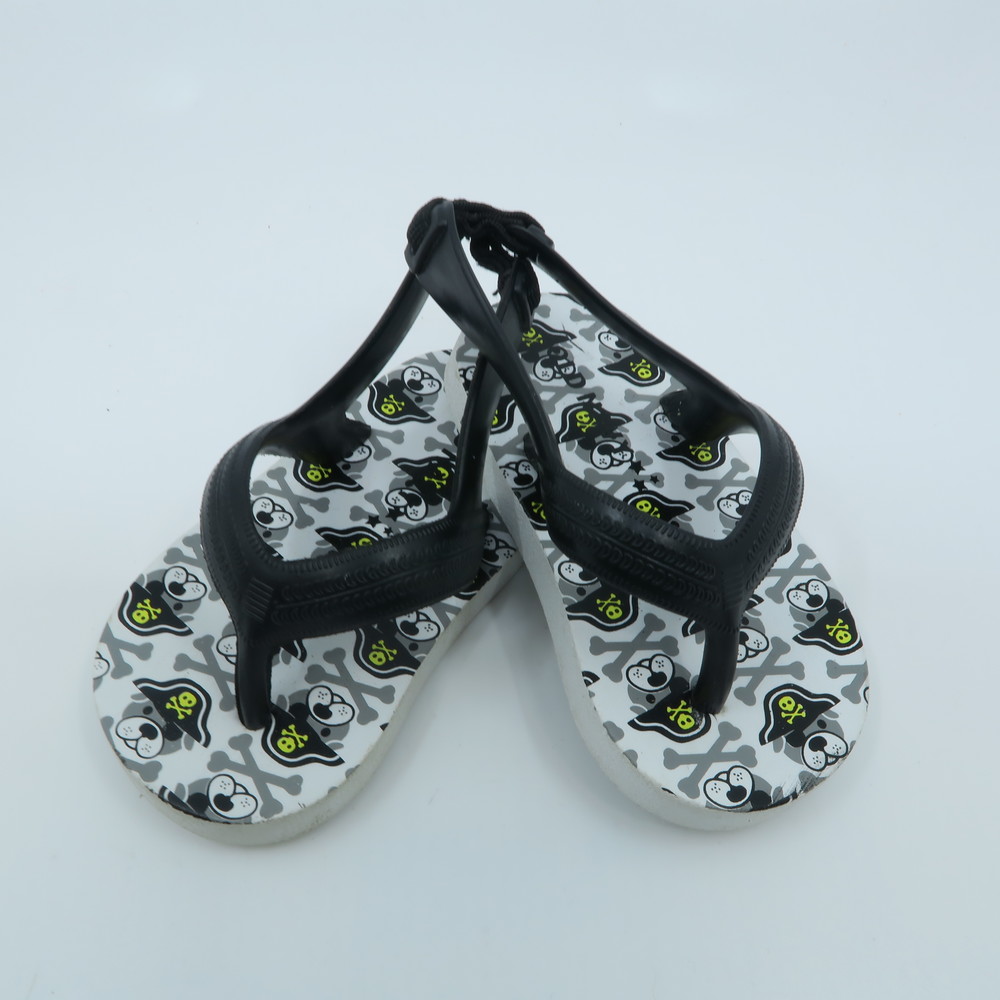Unknown Brand Unisex Pirate Flip Flops size: 3 Infant